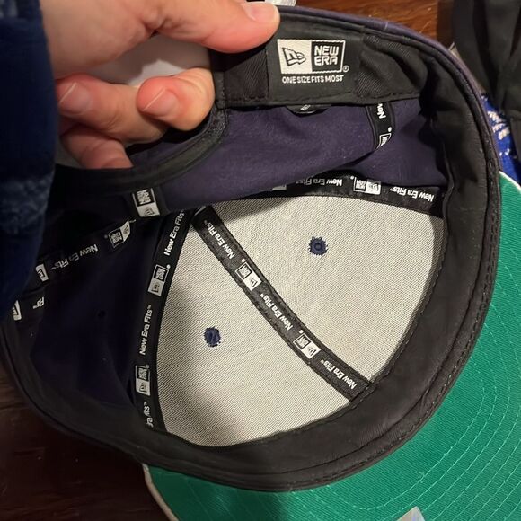 Vintage Georgetown Hoyas white Blue Gray snapback trucker style baseball cap hat - Picture 5 of 5